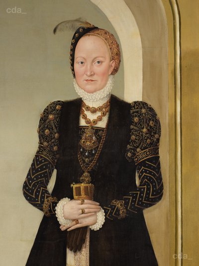 Portret van keurvorstin Anna door Lucas Cranach the Younger  